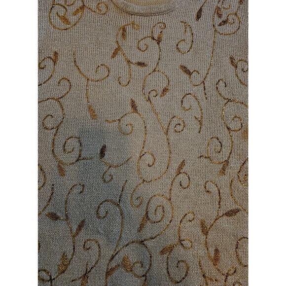 BohoChic Embroidered Sweater Vtg Cottagecore Holiday Fall Fashion Women’s 18/20 - Picture 4 of 9